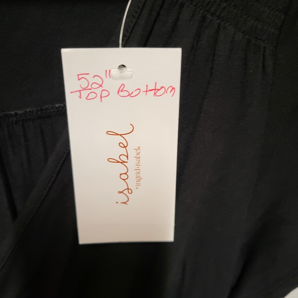 Isabel‎ Maternity NWT Faux Wrap Ruffle Maxi Dress Black Size XSmall - Picture 3 of 6